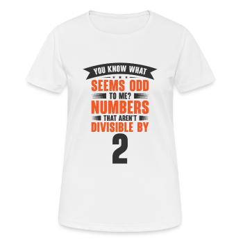 Math Odd Numbers Mathematician Whole Number - Women's Breathable T-Shirt - white - Front - AI Model Female 172 dark (172cm)