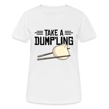 Boulettes Cuisine asiatique Fan de nourriture chinoise - T-shirt respirant Femme - blanc - Devant - AI Model Female 172 dark (172cm)