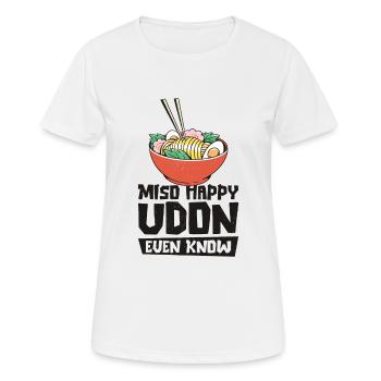 Cuisine asiatique Udon Miso Nouilles asiatiques - T-shirt respirant Femme - blanc - Devant - AI Model Female 172 dark (172cm)