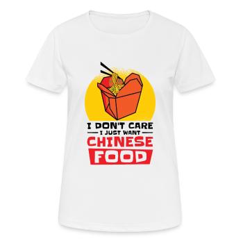 Cuisine asiatique Cuisine chinoise Fan Noodle Foodie - T-shirt respirant Femme - blanc - Devant - AI Model Female 172 dark (172cm)
