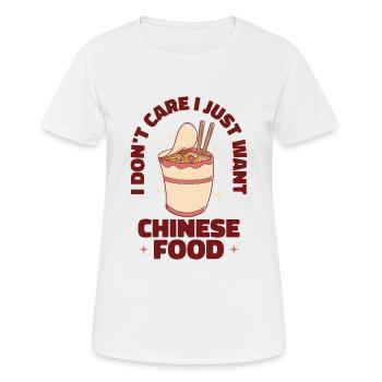 Cuisine asiatique Cuisine chinoise Fan Noodle Foodie - T-shirt respirant Femme - blanc - Devant - AI Model Female 172 dark (172cm)