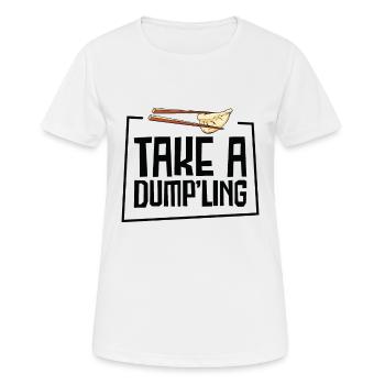 Boulettes Cuisine asiatique Fan de nourriture chinoise - T-shirt respirant Femme - blanc - Devant - AI Model Female 172 dark (172cm)