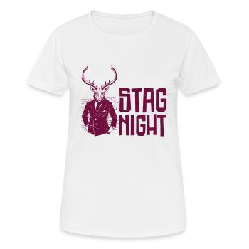 Bachelor Stag Night Drinking Celebration - Women's Breathable T-Shirt - white - Front - AI Model Female 172 dark (172cm)