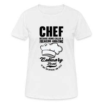 Chef Beast Culinary Art Cooking Baking Meals - Women's Breathable T-Shirt - white - Front - AI Model Female 172 dark (172cm)