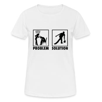 Bowling Bowling Player Statement Problem Solution. - Frauen T-Shirt atmungsaktiv - Weiß - Vorne - AI Model Female 172 dark (172cm)