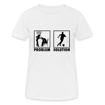 Soccer Soccer Player Football Statement Problem - Frauen T-Shirt atmungsaktiv - Weiß - Vorne - AI Model Female 172 dark (172cm)