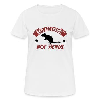 Rats Are Friends Rodent Fiends Rat Owner - Frauen T-Shirt atmungsaktiv - Weiß - Vorne - AI Model Female 172 dark (172cm)