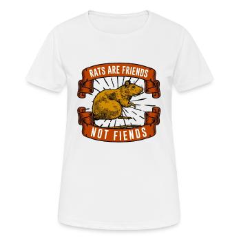 Rats Are Friends Rodent Fiends Rat Owner - Frauen T-Shirt atmungsaktiv - Weiß - Vorne - AI Model Female 172 dark (172cm)