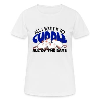Rat Cuddling Rodent Cuddle Rat Lovers - Frauen T-Shirt atmungsaktiv - Weiß - Vorne - AI Model Female 172 dark (172cm)