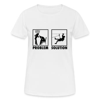 Déclaration des alpinistes alpinistes - T-shirt respirant Femme - blanc - Devant - AI Model Female 172 dark (172cm)