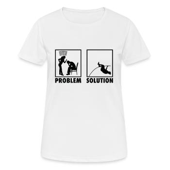 Athletics Athletes Statement Solution au problème. - T-shirt respirant Femme - blanc - Devant - AI Model Female 172 dark (172cm)