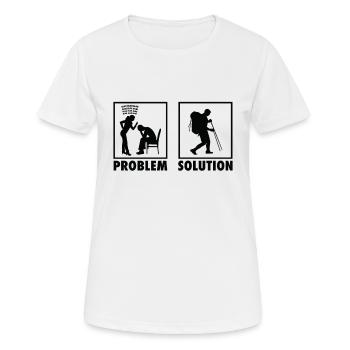 Déclaration des alpinistes alpinistes - T-shirt respirant Femme - blanc - Devant - AI Model Female 172 dark (172cm)