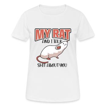 Rat Rodent Rat Lovers Mouse Pet - Frauen T-Shirt atmungsaktiv - Weiß - Vorne - AI Model Female 172 dark (172cm)