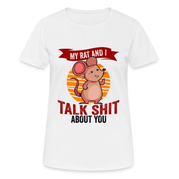 Rat Rodent Rat Lovers Mouse Pet - Frauen T-Shirt atmungsaktiv - Weiß - Vorne - AI Model Female 172 dark (172cm)