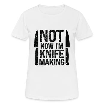 Knifemaking Knife Making Bladesmith Smithing Knife - Women's Breathable T-Shirt - white - Front - AI Model Female 172 dark (172cm)