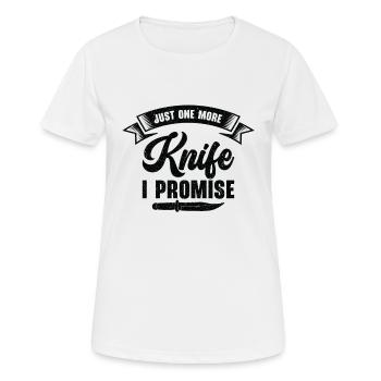 Knifemaking Knife Making Bladesmith Smithing Knife - Women's Breathable T-Shirt - white - Front - AI Model Female 172 dark (172cm)
