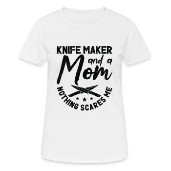 Knifemaking Knife Making Bladesmith Smithing Knife - Women's Breathable T-Shirt - white - Front - AI Model Female 172 dark (172cm)