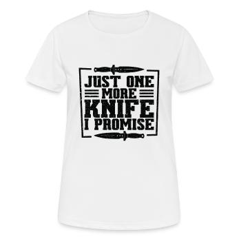 Knifemaking Knife Making Bladesmith Smithing Knife - Women's Breathable T-Shirt - white - Front - AI Model Female 172 dark (172cm)