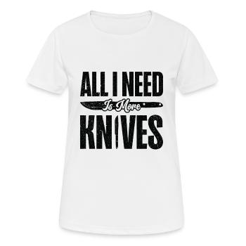 Knifemaking Knife Making Bladesmith Smithing - Women's Breathable T-Shirt - white - Front - AI Model Female 172 dark (172cm)