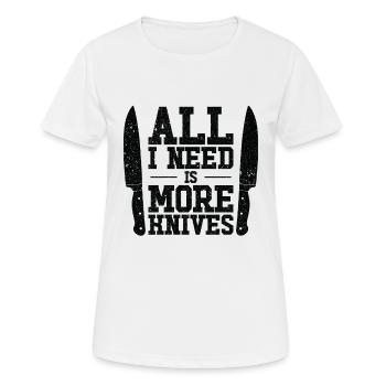 Knifemaking Knife Making Bladesmith Smithing - Women's Breathable T-Shirt - white - Front - AI Model Female 172 dark (172cm)