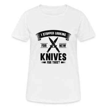 Knifemaking Knife Making Bladesmith Smithing - Women's Breathable T-Shirt - white - Front - AI Model Female 172 dark (172cm)