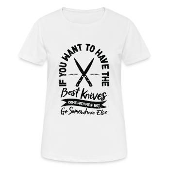 Knifemaking Knife Making Bladesmith Smithing - Women's Breathable T-Shirt - white - Front - AI Model Female 172 dark (172cm)