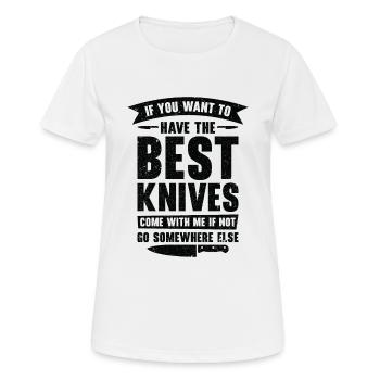 Knifemaking Knife Making Bladesmith Smithing - Women's Breathable T-Shirt - white - Front - AI Model Female 172 dark (172cm)