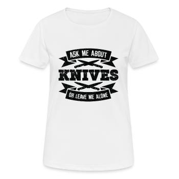 Knifemaking Knife Making Bladesmith Smithing - Women's Breathable T-Shirt - white - Front - AI Model Female 172 dark (172cm)