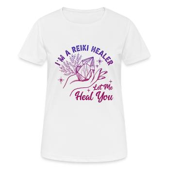 Medicine Reiki Healer Positive Energy - Women's Breathable T-Shirt - white - Front - AI Model Female 172 dark (172cm)