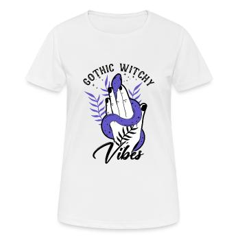 Divination gothique Fortune Telling Witch Crystal - T-shirt respirant Femme - blanc - Devant - AI Model Female 172 dark (172cm)