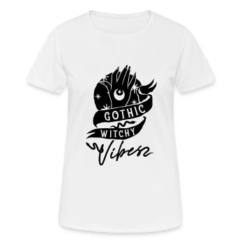 Divination gothique Fortune Telling Witch Crystal - T-shirt respirant Femme - blanc - Devant - AI Model Female 172 dark (172cm)