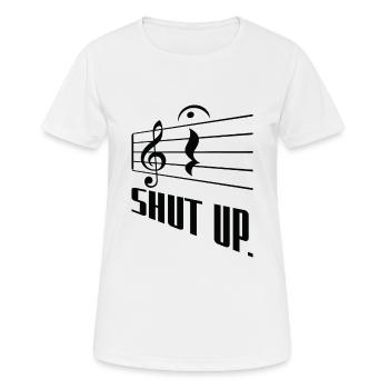Fermata Compositeur de musique Écrivant un symbole musical - T-shirt respirant Femme - blanc - Devant - AI Model Female 172 dark (172cm)