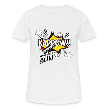 Kappow Bullets Gun Explosion Big bang Aesthetic - Women's Breathable T-Shirt - white - Front - AI Model Female 172 dark (172cm)