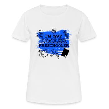 Preschool Kids Back to School Way Cooler for Boys - Frauen T-Shirt atmungsaktiv - Weiß - Vorne - AI Model Female 172 dark (172cm)