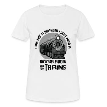 Train Model Railroad Builder Locomotive Train Fan - Women's Breathable T-Shirt - white - Front - AI Model Female 172 dark (172cm)