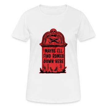 Romeo Gothic Bones Skeleton Roses Death Grave - Women's Breathable T-Shirt - white - Front - AI Model Female 172 dark (172cm)