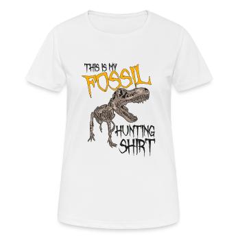 Fossil Hunter This Is My Fossil Hunting Shirt - Women's Breathable T-Shirt - white - Front - AI Model Female 172 dark (172cm)