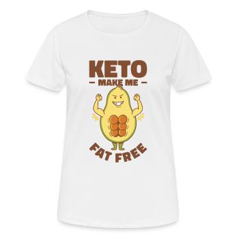Régime céto diététicien Régime cétogène - T-shirt respirant Femme - blanc - Devant - AI Model Female 172 dark (172cm)