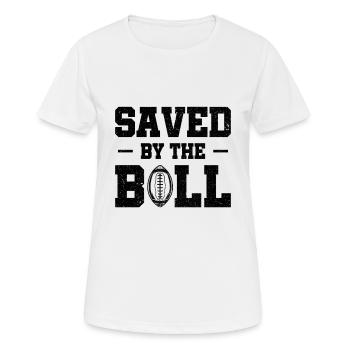 Football sauvé par les joueurs de Thr Sports Football - T-shirt respirant Femme - blanc - Devant - AI Model Female 172 dark (172cm)