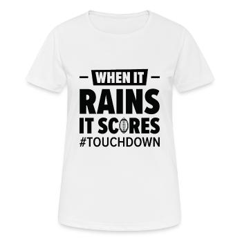 Football Quand il pleut, il marque ses points - T-shirt respirant Femme - blanc - Devant - AI Model Female 172 dark (172cm)