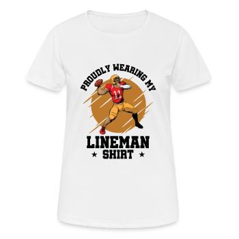 Football Lineman Stolzes Leben Spieler Sport - Frauen T-Shirt atmungsaktiv - Weiß - Vorne - AI Model Female 172 dark (172cm)