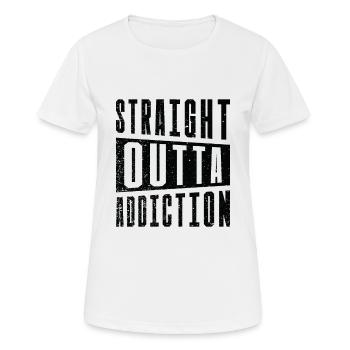 Suchtkranke Genesungskrieger Patienten mit - Frauen T-Shirt atmungsaktiv - Weiß - Vorne - AI Model Female 172 dark (172cm)