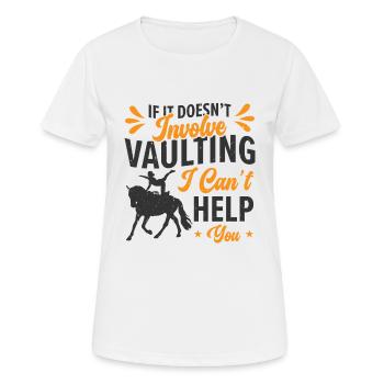 Pferdesport Voltigieren Reiten Akrobatik - Frauen T-Shirt atmungsaktiv - Weiß - Vorne - AI Model Female 172 dark (172cm)