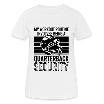 Fußball Quarterbacks Sicherheit Workout Routine - Frauen T-Shirt atmungsaktiv - Weiß - Vorne - AI Model Female 172 dark (172cm)