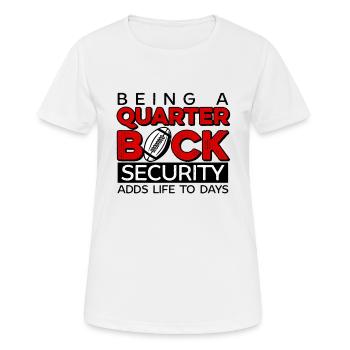 Football Quarterbacks Sicherheit Leben Spieler - Frauen T-Shirt atmungsaktiv - Weiß - Vorne - AI Model Female 172 dark (172cm)