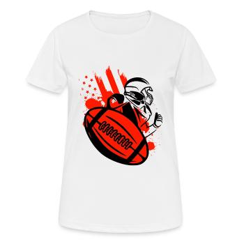 Football américain Drapeau Sports patriotiques - T-shirt respirant Femme - blanc - Devant - AI Model Female 172 dark (172cm)