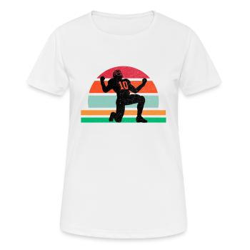 Sport de football américain vintage rétro - T-shirt respirant Femme - blanc - Devant - AI Model Female 172 dark (172cm)