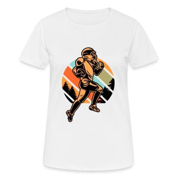 Sport de football américain vintage rétro - T-shirt respirant Femme - blanc - Devant - AI Model Female 172 dark (172cm)