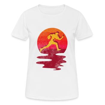 Sport de football américain vintage rétro - T-shirt respirant Femme - blanc - Devant - AI Model Female 172 dark (172cm)