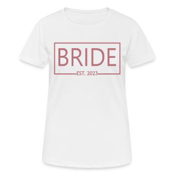 Bride Est. 2023 Engagement Bridal Shower Wedding - Women's Breathable T-Shirt - white - Front - AI Model Female 172 dark (172cm)